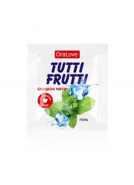Пробник гель-смазки Tutti-frutti со вкусом мяты - 4 гр. - Биоритм - купить с доставкой в Сочи