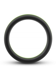 Черно-зеленое эрекционное кольцо Silicone Go Pro Cock Ring - Blush Novelties - в Сочи купить с доставкой