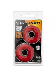 Набор из 2 красных эрекционных колец DONUT RINGS OVERSIZED - Blush Novelties - в Сочи купить с доставкой
