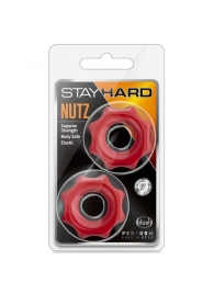Набор из 2 красных фигурных эрекционных колец NUTZ - Blush Novelties - в Сочи купить с доставкой