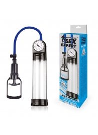 Прозрачная вакуумная помпа Sex Expert с манометром - Sex Expert - в Сочи купить с доставкой