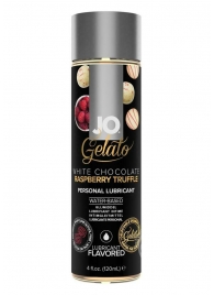 Лубрикант с ароматом трюфелей из белого шоколада и малины JO GELATO WHITE CHOCOLATE RASPBERRY TRUFFLE - 120 мл. - System JO - купить с доставкой в Сочи