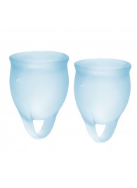 Набор голубых менструальных чаш Feel confident Menstrual Cup - Satisfyer - купить с доставкой в Сочи
