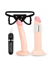 Регулируемые трусики с 2 насадками - 16 и 15 см. - Lux Fetish - купить с доставкой в Сочи