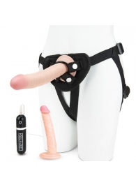 Регулируемые трусики с 2 насадками - 16 и 15 см. - Lux Fetish - купить с доставкой в Сочи