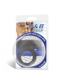 Черное двойное силиконовое кольцо С B GEAR - BlueLine - в Сочи купить с доставкой