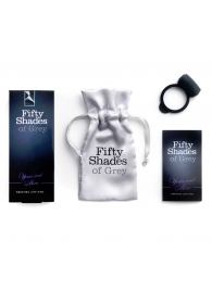 Темно-серое эрекционное кольцо Vibrating Love Ring с вибрацией - Fifty Shades of Grey - в Сочи купить с доставкой