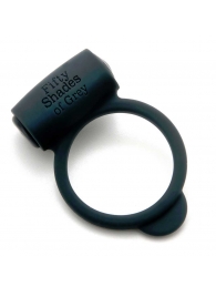 Темно-серое эрекционное кольцо Vibrating Love Ring с вибрацией - Fifty Shades of Grey - в Сочи купить с доставкой