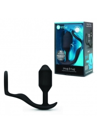 Черное эрекционное кольцо с анальным плагом Snug   Tug - b-Vibe - в Сочи купить с доставкой
