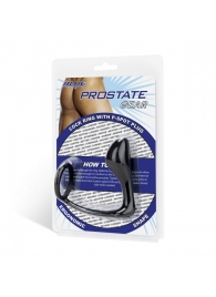 Стимулятор простаты с фиксацией эрекционным кольцом Prostate Gear - BlueLine - в Сочи купить с доставкой