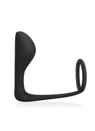 Стимулятор простаты с фиксацией эрекционным кольцом Prostate Gear - BlueLine - в Сочи купить с доставкой