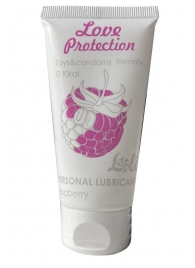 Лубрикант на водной основе с ароматом малины Love Protection Raspberry - 50 мл. - Lola Games - купить с доставкой в Сочи