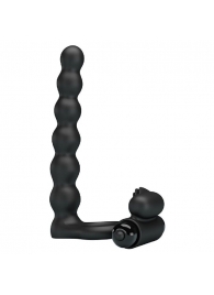 Черная насадка для двойной стимуляции Hercules Penis Sheath III - 15,3 см. - Baile - купить с доставкой в Сочи