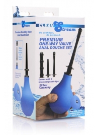 Анальный душ с 3 насадками Premium One-way Valve Anal Douche Set - XR Brands - купить с доставкой в Сочи