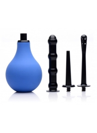 Анальный душ с 3 насадками Premium One-way Valve Anal Douche Set - XR Brands - купить с доставкой в Сочи