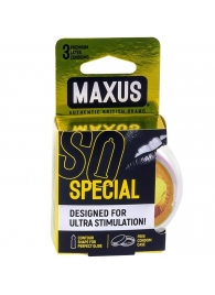 Презервативы с точками и рёбрами в пластиковом кейсе MAXUS Special - 3 шт. - Maxus - купить с доставкой в Сочи