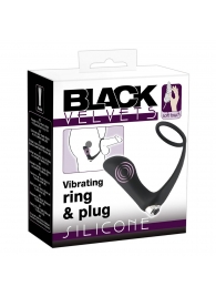 Черное эрекционное кольцо с анальной вибропробкой Vibrating Ring   Plug - Orion - в Сочи купить с доставкой