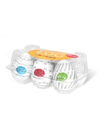 Набор из 6 мастурбаторов Tenga EGG Easy Beat с различным рельефом - Tenga - в Сочи купить с доставкой