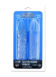 Комплект из 2 прозрачных насадок на пенис PENIS EXTENDER PACK - Dream Toys - в Сочи купить с доставкой
