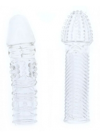 Комплект из 2 прозрачных насадок на пенис PENIS EXTENDER PACK - Dream Toys - в Сочи купить с доставкой