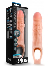 Телесный реалистичный фаллоудлинитель 9 Inch Silicone Cock Sheath Penis Extender - 22,86 см. - Blush Novelties - в Сочи купить с доставкой