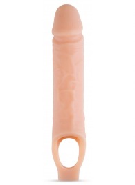 Телесный реалистичный фаллоудлинитель 10 Inch Silicone Cock Sheath Penis Extender - 25,4 см. - Blush Novelties - в Сочи купить с доставкой