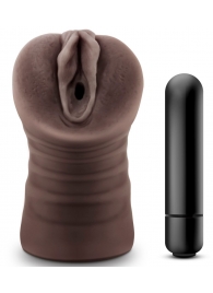 Коричневый мастурбатор-вагина Hot Chocolate Brianna - Blush Novelties - в Сочи купить с доставкой