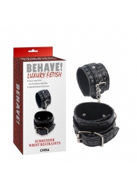 Черные наручники Surrender Wrist Restraints - Chisa - купить с доставкой в Сочи