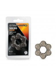 Дымчатое эрекционное кольцо Stay Hard Thick Bead Cock Ring - Blush Novelties - в Сочи купить с доставкой