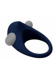 Гладкое синее эрекционное виброкольцо STIMU RING - Dream Toys - в Сочи купить с доставкой