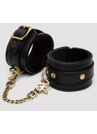 Черные оковы на ноги Bound to You Faux Leather Ankle Cuffs - Fifty Shades of Grey - купить с доставкой в Сочи