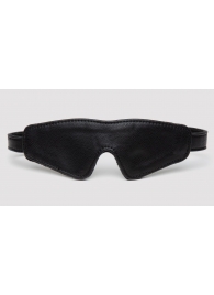 Черная плотная маска на глаза Bound to You Faux Leather Blindfold - Fifty Shades of Grey - купить с доставкой в Сочи