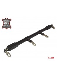 Черная металлическая распорка с кожаными ремешками и карабинами - 65 см. - Sitabella - купить с доставкой в Сочи