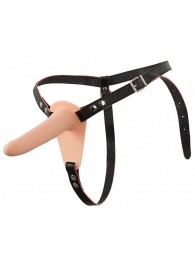 Телесный поясной страпон с вибрацией Vibrating Strap-On - 15,7 см. - Orion - купить с доставкой в Сочи