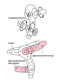 Черный пояс для женщин BEST SELECT с 3 насадками - LOVETOY (А-Полимер) - купить с доставкой в Сочи