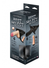Черный пояс для женщин BEST SELECT с 3 насадками - LOVETOY (А-Полимер) - купить с доставкой в Сочи
