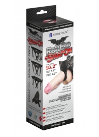 Гигантский фаллоимитатор на присоске в комплекте с трусиками - 26 см. - LOVETOY (А-Полимер) - купить с доставкой в Сочи