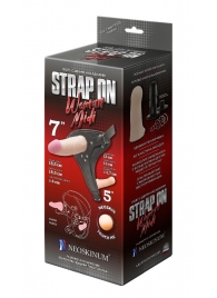 Реалистичный страпон Woman Midi с вагинальной пробкой - 19 см. - LOVETOY (А-Полимер) - купить с доставкой в Сочи