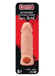 Телесная насадка EXTENDER WITH BALL STRAP 5.5 - 14 см. - Dream Toys - в Сочи купить с доставкой