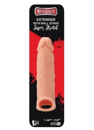 Телесная насадка EXTENDER WITH BALL STRAP 6.5 - 17 см. - Dream Toys - в Сочи купить с доставкой