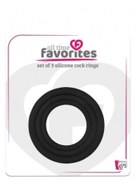 Набор из 3 эрекционных колец SILICONE COCKRINGS - Dream Toys - в Сочи купить с доставкой