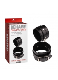 Черные оковы Classic Ankle Cuffs - Chisa - купить с доставкой в Сочи