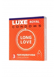 Презервативы с продлевающим эффектом LUXE Royal Long Love - 3 шт. - Luxe - купить с доставкой в Сочи
