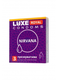 Презервативы с увеличенным количеством смазки LUXE Royal Nirvana - 3 шт. - Luxe - купить с доставкой в Сочи