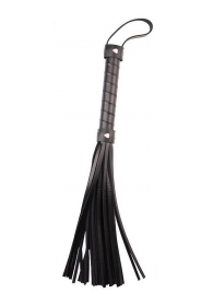 Черная многохвостая плеть Pleasure Whip - 46 см. - Chisa - купить с доставкой в Сочи