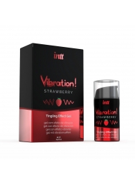 Жидкий интимный гель с эффектом вибрации Vibration! Strawberry - 15 мл. - INTT - купить с доставкой в Сочи