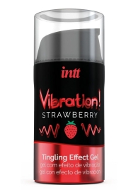 Жидкий интимный гель с эффектом вибрации Vibration! Strawberry - 15 мл. - INTT - купить с доставкой в Сочи