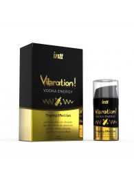 Жидкий интимный гель с эффектом вибрации Vibration! Vodka Energy - 15 мл. - INTT - купить с доставкой в Сочи