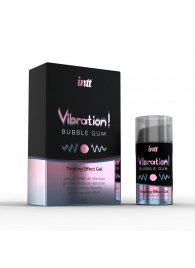 Жидкий интимный гель с эффектом вибрации Vibration! Bubble Gum - 15 мл. - INTT - купить с доставкой в Сочи