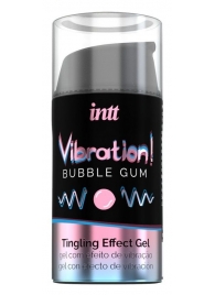 Жидкий интимный гель с эффектом вибрации Vibration! Bubble Gum - 15 мл. - INTT - купить с доставкой в Сочи